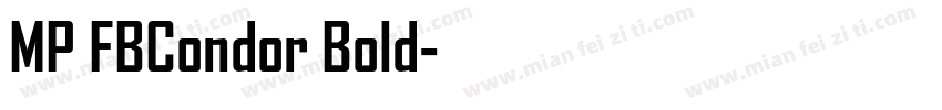 MP FBCondor Bold字体转换